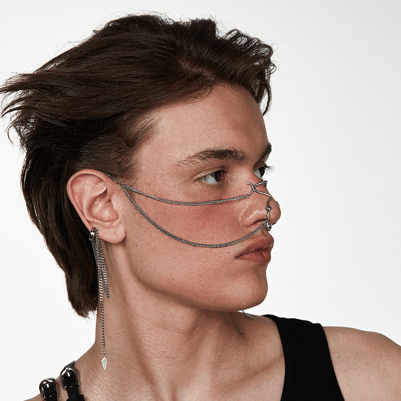 Gothic Hip Hop 3D Nose Jewelry Set - Perfect Gift for Men & Women