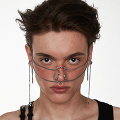 Gothic Hip Hop 3D Nose Jewelry Set - Perfect Gift for Men & Women