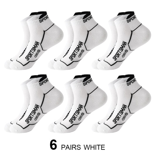 Men's Short Socks Thin Sports Mesh Running Sweat Absorbent Casual Cotton Socks