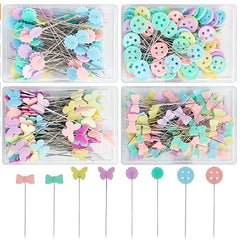 100pcs Multicolor Straight Pin Sewing Pins - Flat Heads Pins for Fab