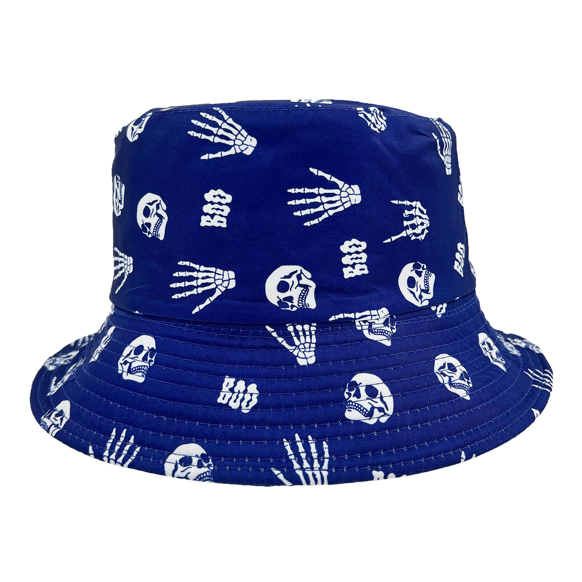 Skull Printed Fisherman Hat Hip Hop Unisex Casual Bucket Hat