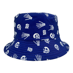 Skull Printed Fisherman Hat Hip Hop Unisex Casual Bucket Hat