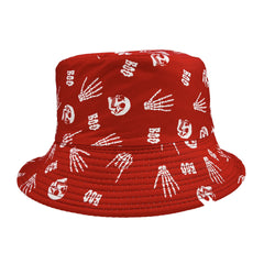 Skull Printed Fisherman Hat Hip Hop Unisex Casual Bucket Hat