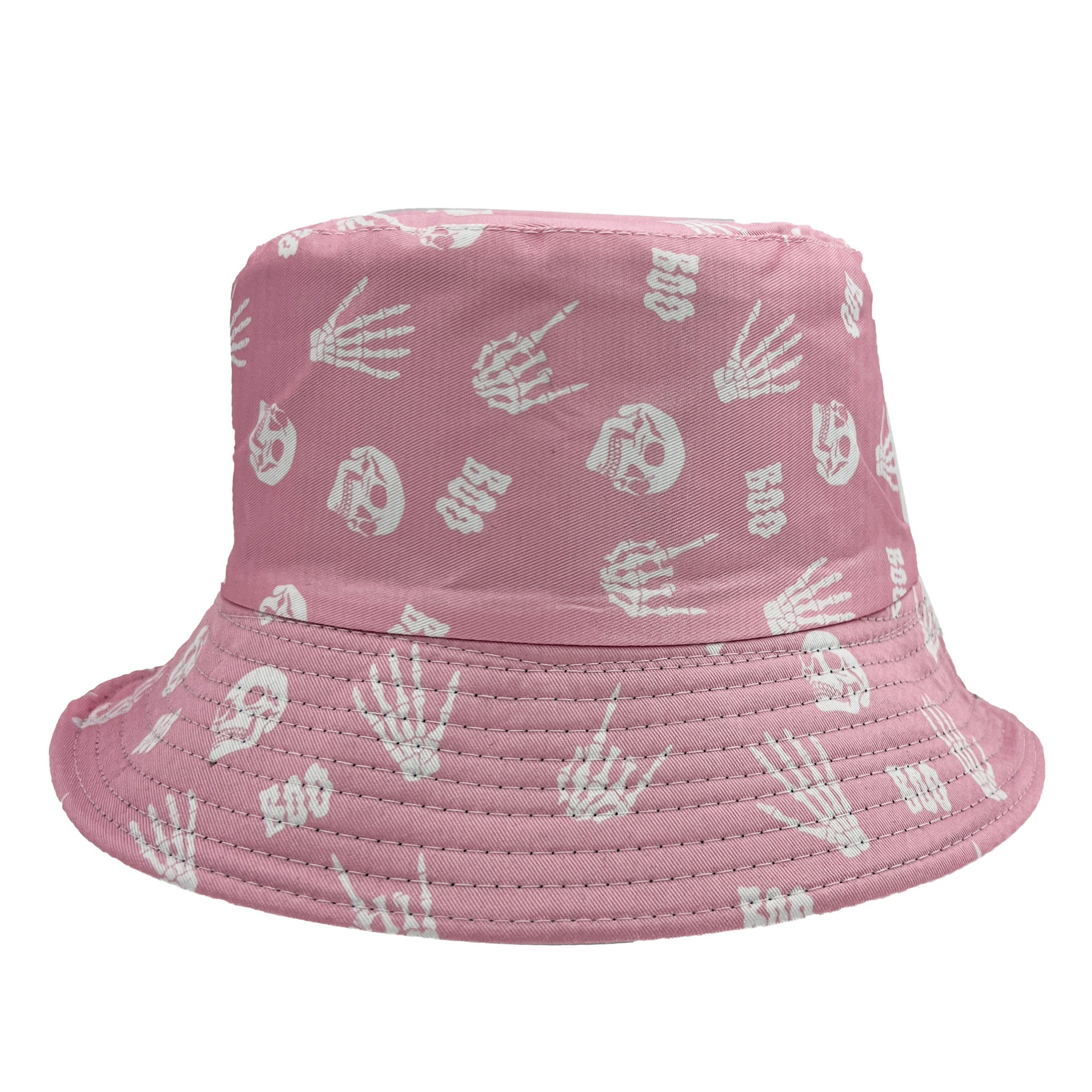 Skull Printed Fisherman Hat Hip Hop Unisex Casual Bucket Hat