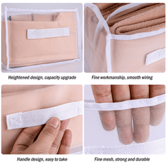 Set of 2 Foldable Drawer Organizers for Family Wardrobe Clothes Organization