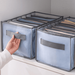 Set of 2 Foldable Drawer Organizers for Family Wardrobe Clothes Organization