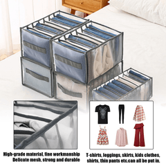Set of 2 Foldable Drawer Organizers for Family Wardrobe Clothes Organization