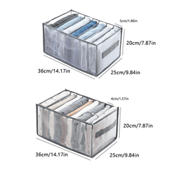 Set of 2 Foldable Drawer Organizers for Family Wardrobe Clothes Organization