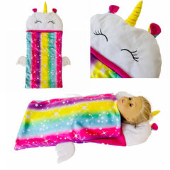 Unicorn Doll Sleeping Bag for 18 Inch Dolls