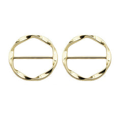 2pcs Women's T Shirt Tie Clips Scarf Clasp & Waist Buckle with Metal Ring