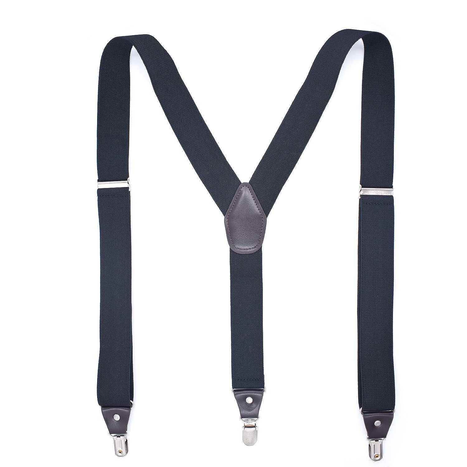Men's Y-Back Suspenders w/ Metal Clips - Adjustable Elastic Straps