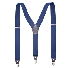Men's Y-Back Suspenders w/ Metal Clips - Adjustable Elastic Straps