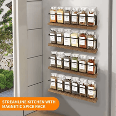 Space Saving Magnetic Spice Rack for Fridge and Microwave