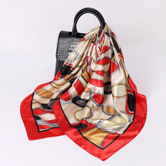 Boho Graphic Bandana Silk Sash Belt Casual Shawl Scarf Wrap