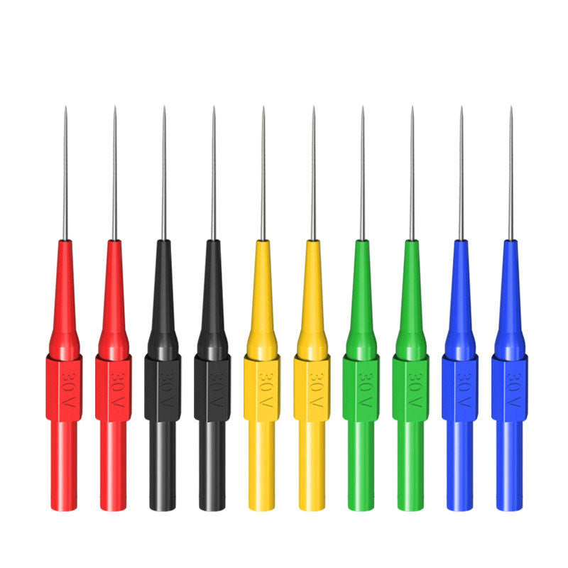10pcs Multimeter Test Probe Back Probes Insulation Piercing Needles