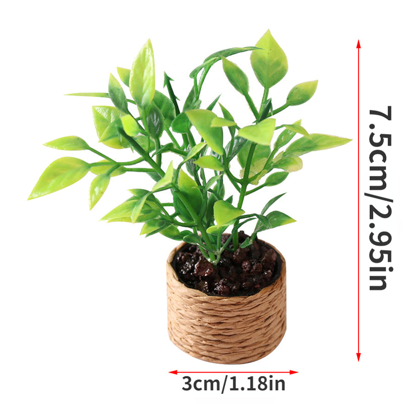 1:12 Dollhouse Mini Tree Potted Green Plant Doll House Furniture Home Decor