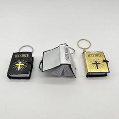Mini Book Keychain For Men English Christmas Halloween Cross Car Keychain