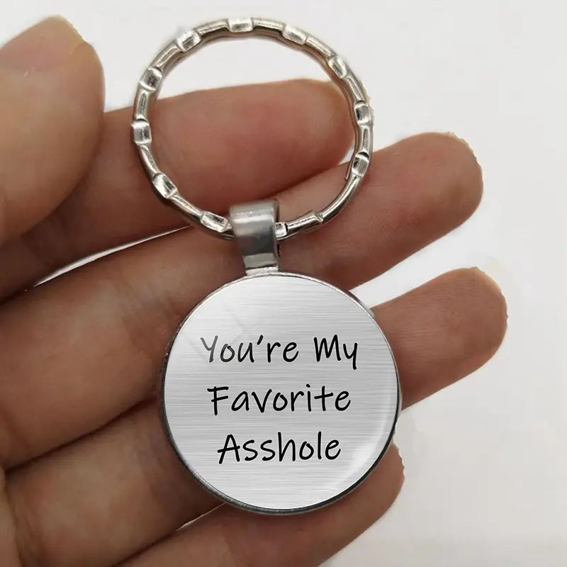 Asshole Time Gem Keychain Vintage Bag Key Chain Ornament