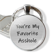 Asshole Time Gem Keychain Vintage Bag Key Chain Ornament