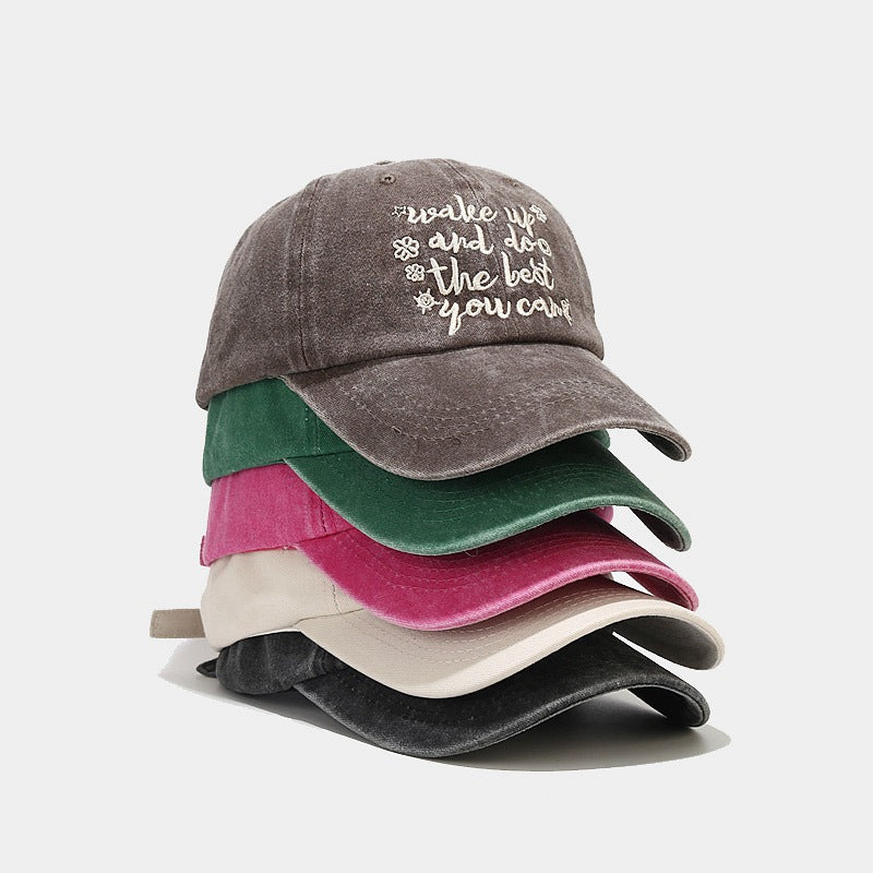 Embroidered Cotton Baseball Cap Wake Up And Do The You Can Slogan Dad Hat