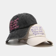 Embroidered Cotton Baseball Cap Wake Up And Do The You Can Slogan Dad Hat