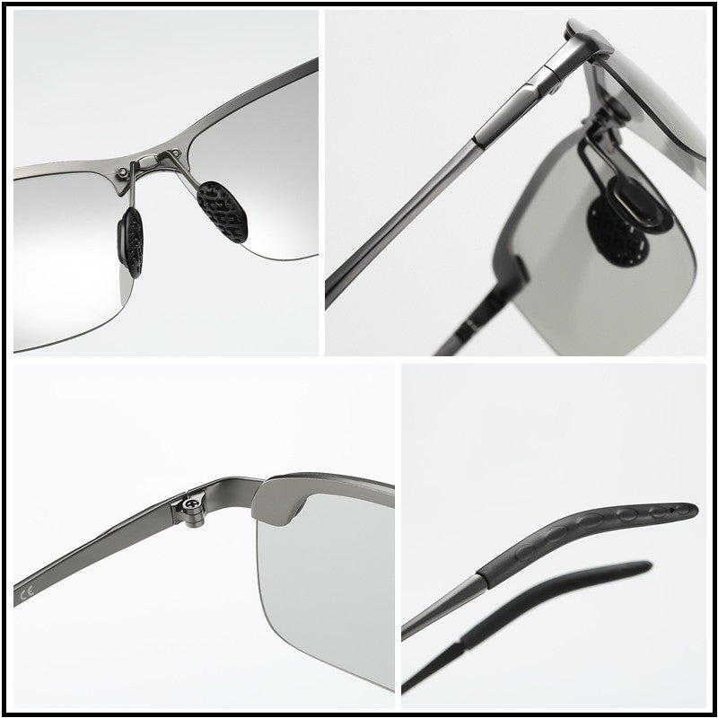 Men's Photochromic Polarized Sunglasses Outdoor Sun Glasses