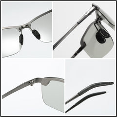 Men's Photochromic Polarized Sunglasses Outdoor Sun Glasses