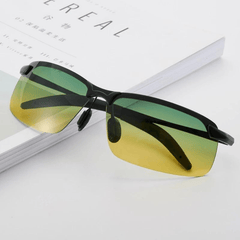 Men's Night Vision Polarized Driving Sunglasses Yellow Lens UV Protection