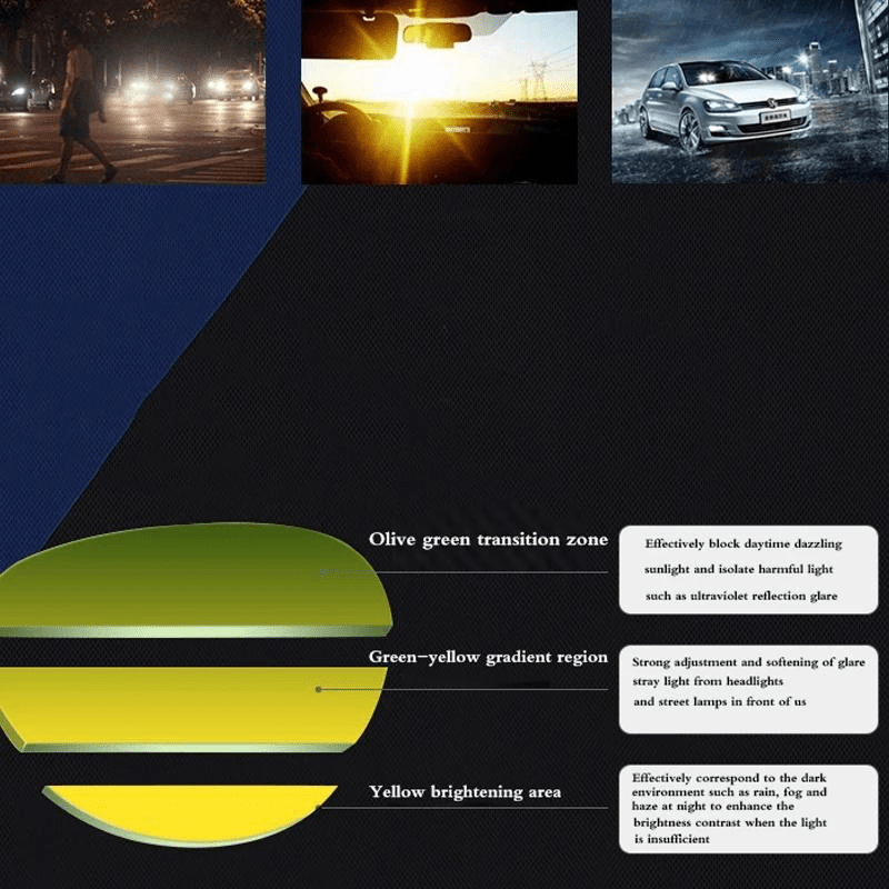Men's Night Vision Polarized Driving Sunglasses Yellow Lens UV Protection