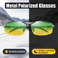 Men's Night Vision Polarized Driving Sunglasses Yellow Lens UV Protection