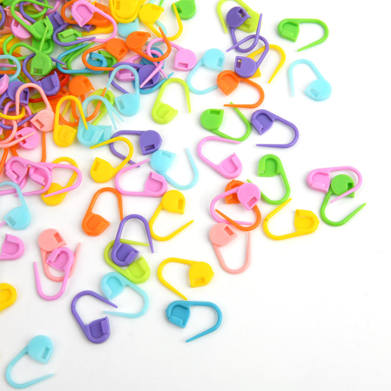 100pcs Mix Plastic Small Pins Locking Stitch Markers Crochet Latch