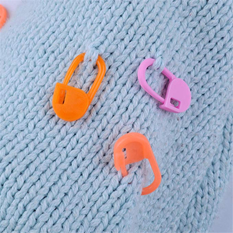 100pcs Mix Plastic Small Pins Locking Stitch Markers Crochet Latch