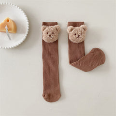 Baby Socks Kids Toddler Boys Knee High Bear Print Sock