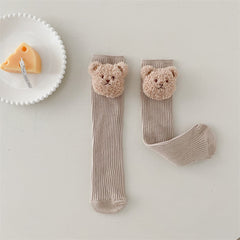 Baby Socks Kids Toddler Boys Knee High Bear Print Sock