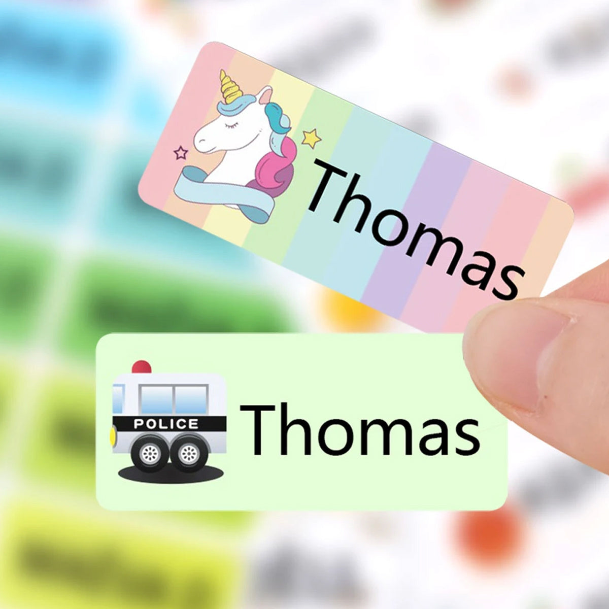 Custom Waterproof Name Sticker Labels Personalized 60/120pcs
