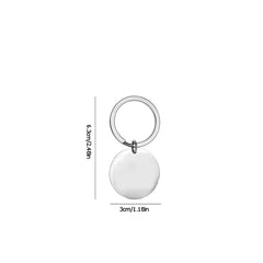 Stainless Steel Mom-Daughter Love Message Keychain