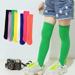 Kids Cotton High Knee Socks Long Leg Warmers for Girls 3-12 Years