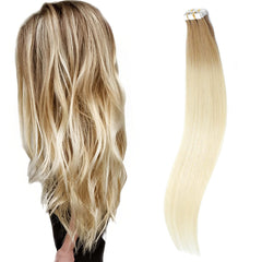 20pcs Ombre Tape In Straight Hair Extensions Human Hair Seamless Skin Weft