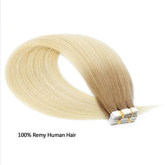 20pcs Ombre Tape In Straight Hair Extensions Human Hair Seamless Skin Weft
