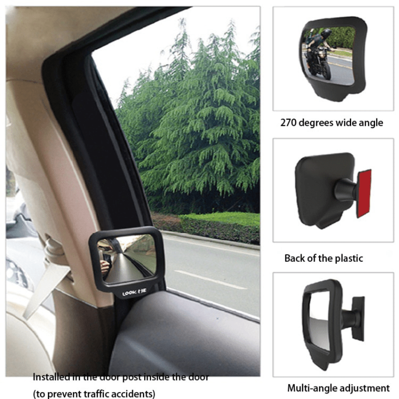 270° Wide Angle Car Rear Magnet Mirror - Eliminate Blind Spots