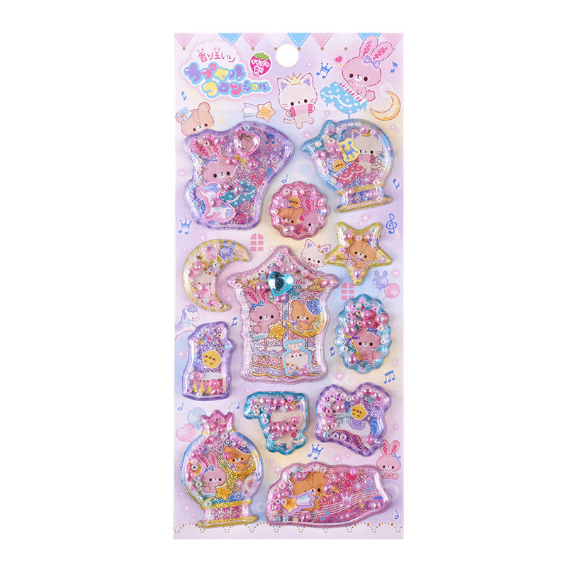 Hair Scented 3D Fragrance Beads Stickers Little Rabbit Stickers