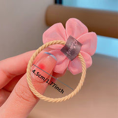 10pcs Flower Elastic Hair Tie Hair Accessories For Kids