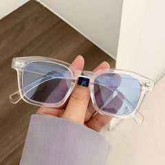 Y2K Square Tinted Sunglasses Rivet Decor UV400