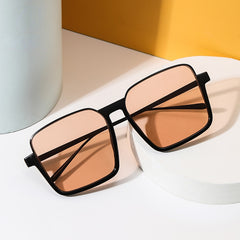 Retro Half Frame Square Sunglasses Set for Men