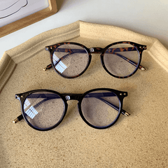 Anti Light Glasses for Men Women Students Rivet Decor Spectacles Frame