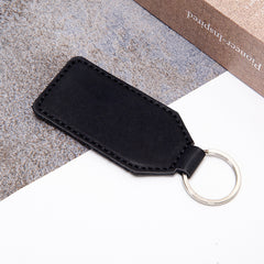 Stylish Double-Sided PU Leather Keychain - Perfect Gift for Men and Women