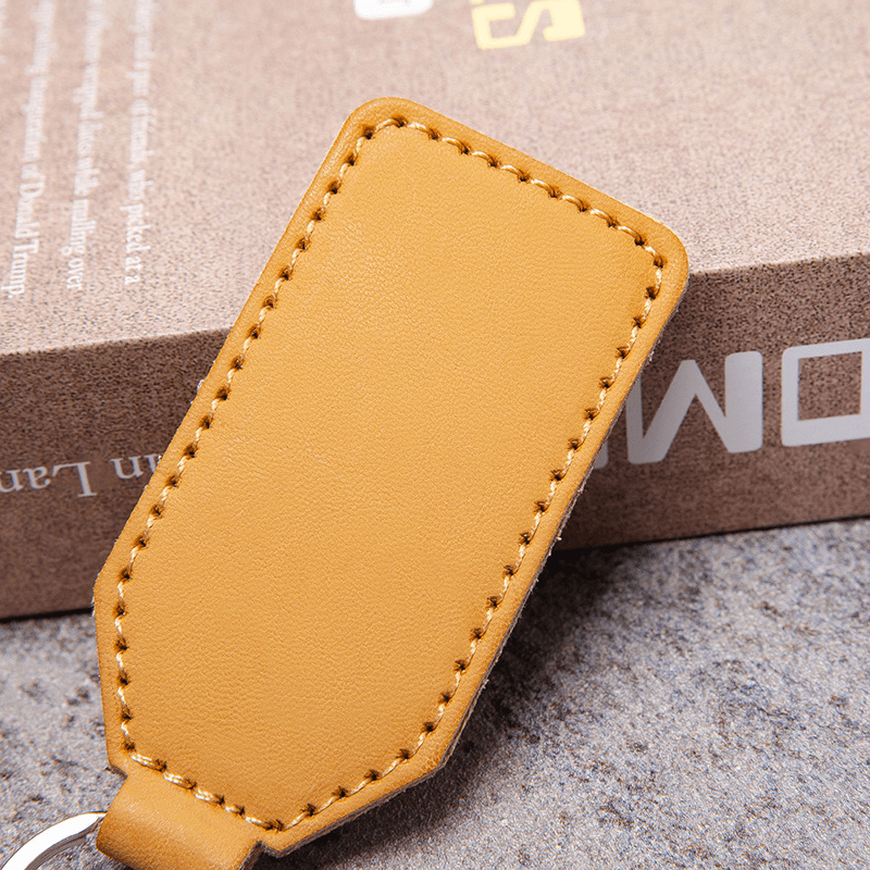 Stylish Double-Sided PU Leather Keychain - Perfect Gift for Men and Women