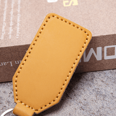 Stylish Double-Sided PU Leather Keychain - Perfect Gift for Men and Women