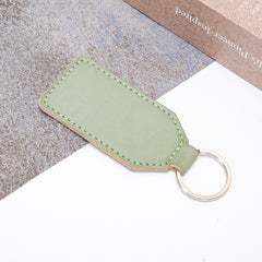 Stylish Double-Sided PU Leather Keychain - Perfect Gift for Men and Women