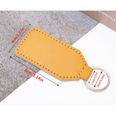 Stylish Double-Sided PU Leather Keychain - Perfect Gift for Men and Women